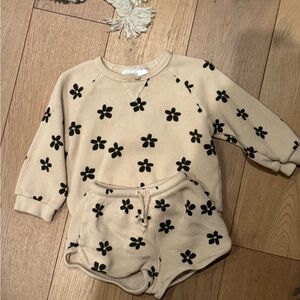 Zara Kids Beige and Black Matching Set